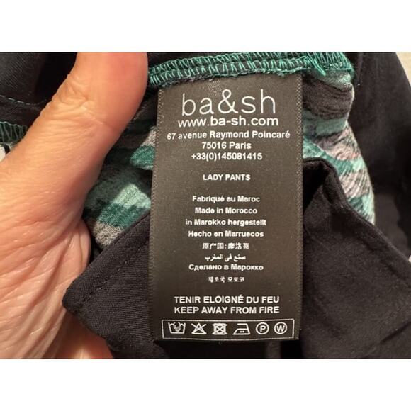 Ba&Sh Pants Women’s Size Medium Lady Green Print Wide Leg Colorful Resort Boho - Picture 10 of 11